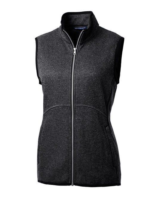 Cutter & Buck Mainsail Basic Sweater-Knit Womens Full Zip Vest