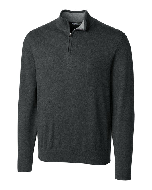 LIMITED INVENTORY Cutter & Buck Lakemont Tri-Blend Mens Quarter Zip Pullover Sweater