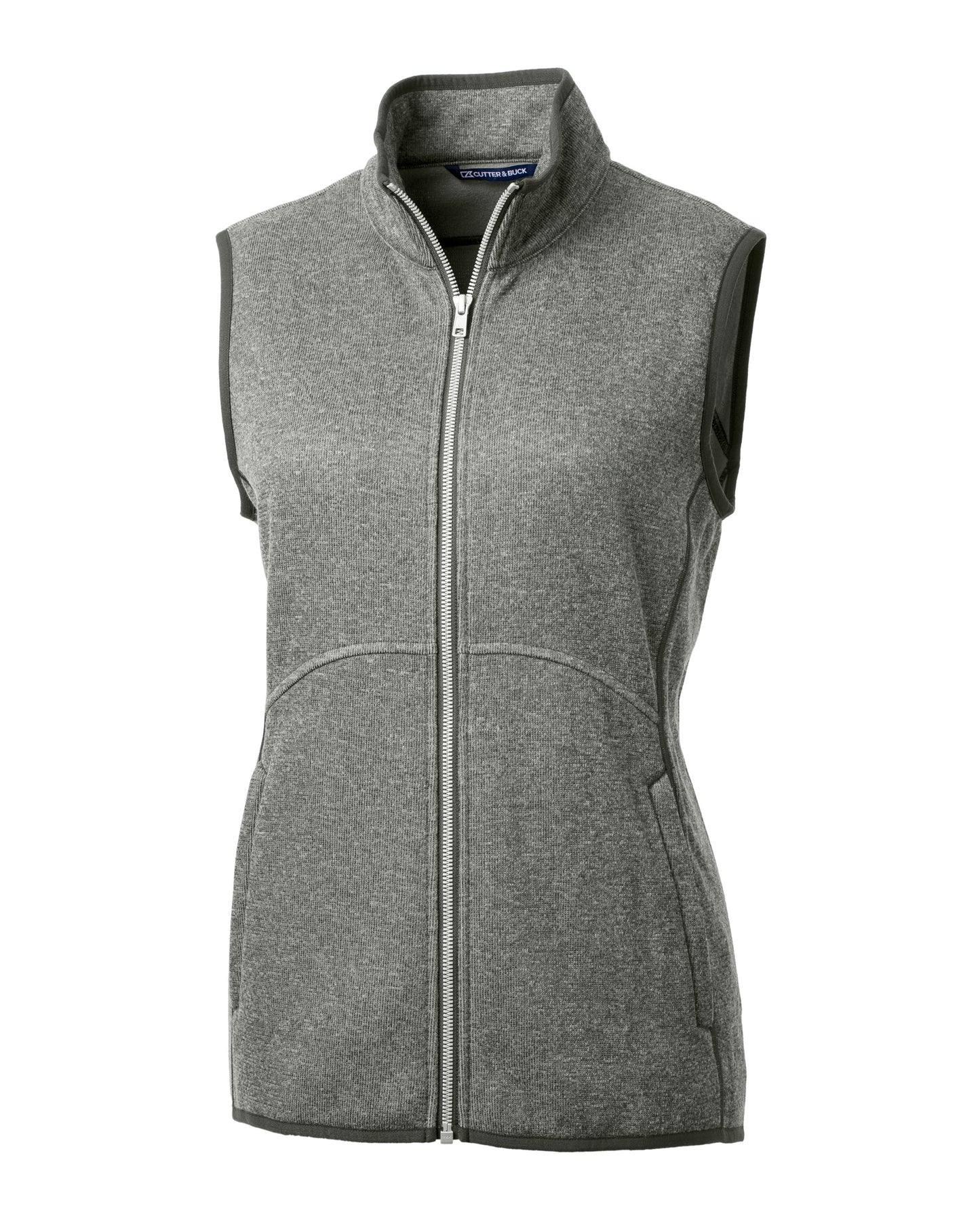 Cutter & Buck Mainsail Basic Sweater-Knit Womens Full Zip Vest
